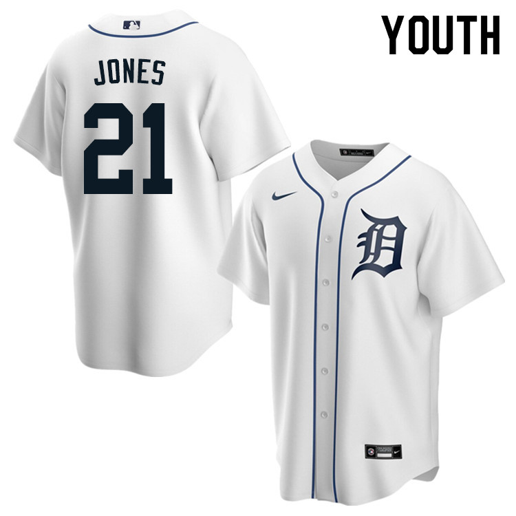 Nike Youth #21 JaCoby Jones Detroit Tigers Baseball Jerseys Sale-White